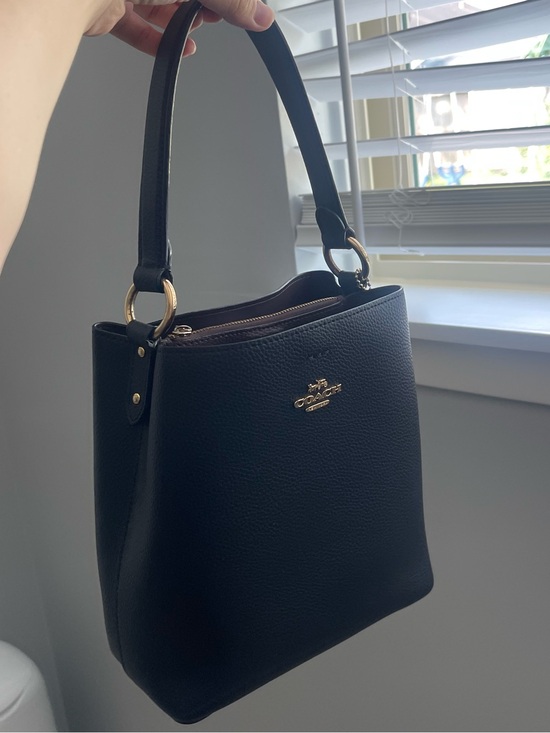 Coach Handbags - Coach black bucket bag leather